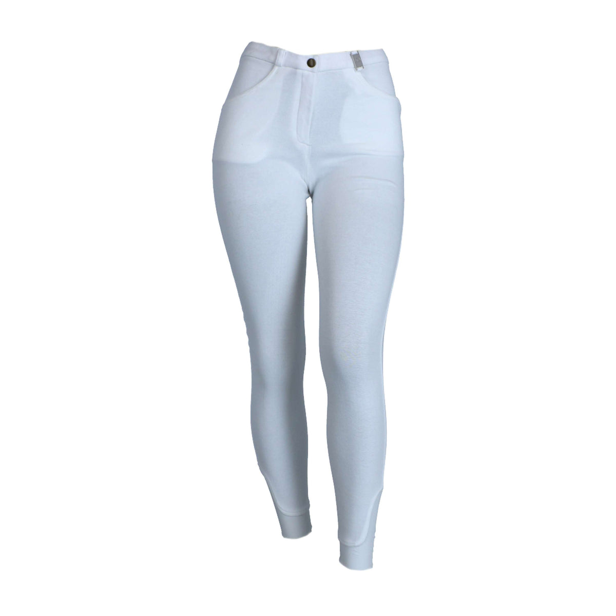 HKM Pantalón de Equitación Kate Asiento de Silicona Blanco