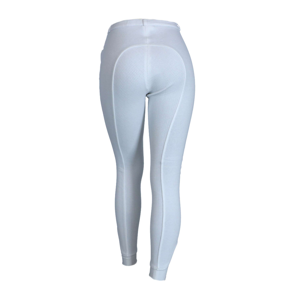 HKM Pantalón de Equitación Kate Asiento de Silicona Blanco