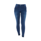 HKM Pantalón de Equitación Summer Demin Easy 3/4 Asiento de Silicona Azul Jeans