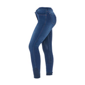 HKM Pantalón de Equitación Summer Demin Easy 3/4 Asiento de Silicona Azul Jeans