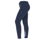 EQODE by Equiline Pantalón de Equitación Delma Agarre de Rodilla Azul