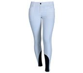 EQODE by Equiline Pantalón de Equitación Delma Agarre de Rodilla Blanco