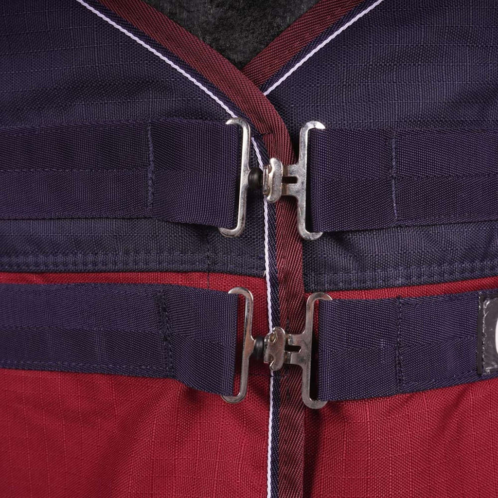 EQUITHÈME Manta Impermeable Tyrex 1200D 0g Navy/Bordeaux