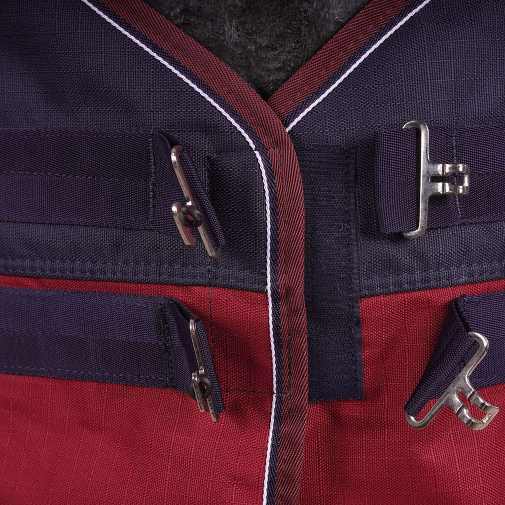 EQUITHÈME Manta Impermeable Tyrex 1200D 0g Navy/Bordeaux