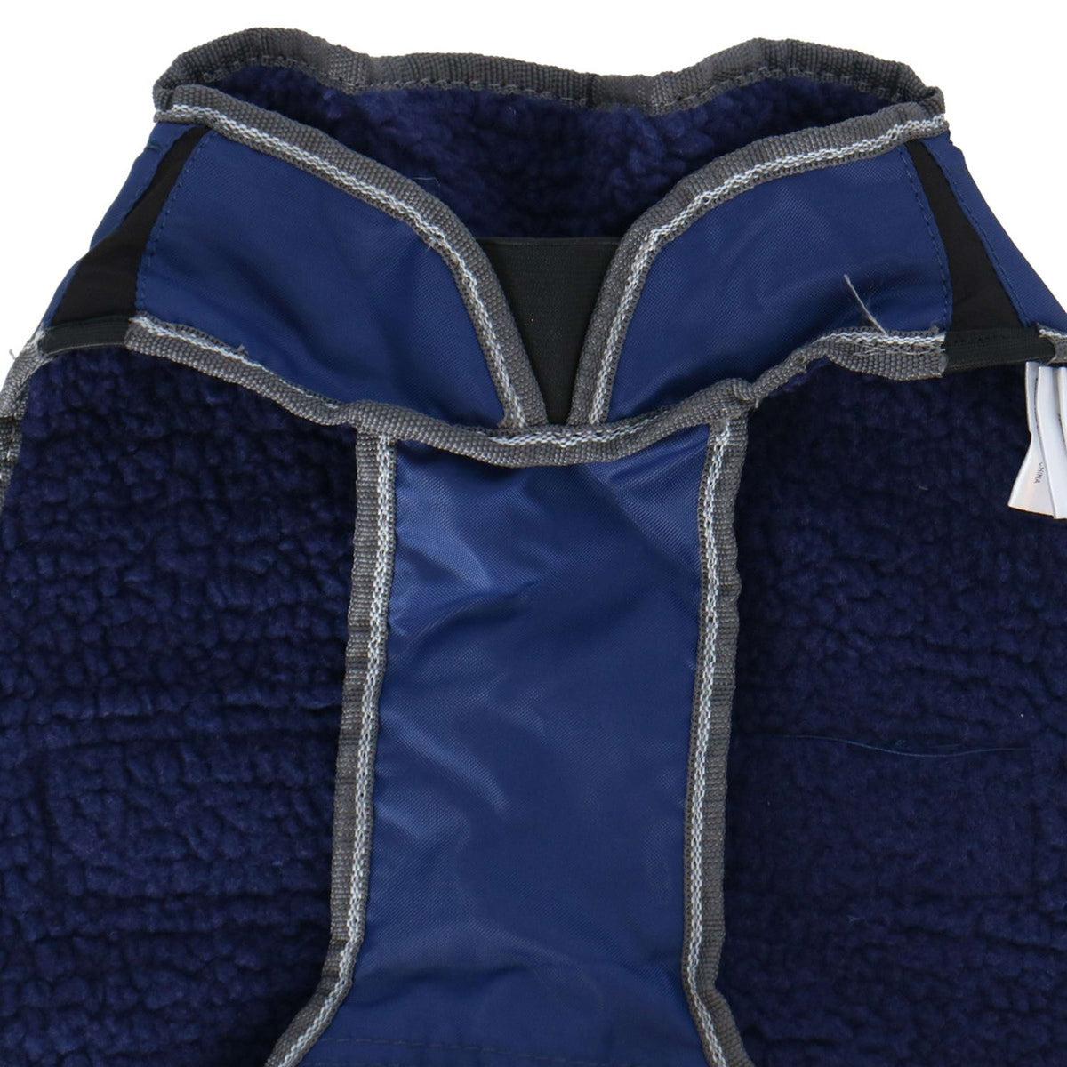 Weatherbeeta Parka Comfitec Abrigo cortavientos de lujo para perros Azul oscuro/Gris/Blanco