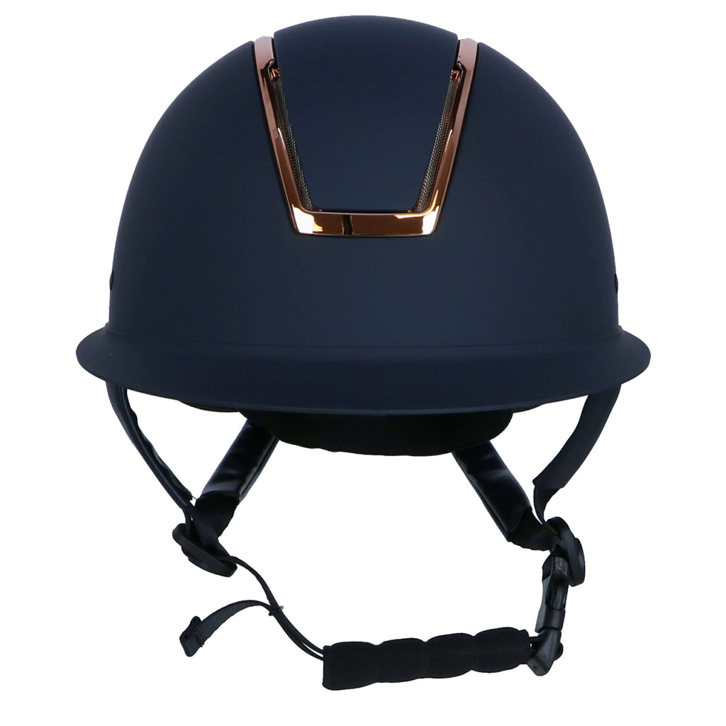 HKM Casco Lady Shield Azul oscuro/Oro rosa