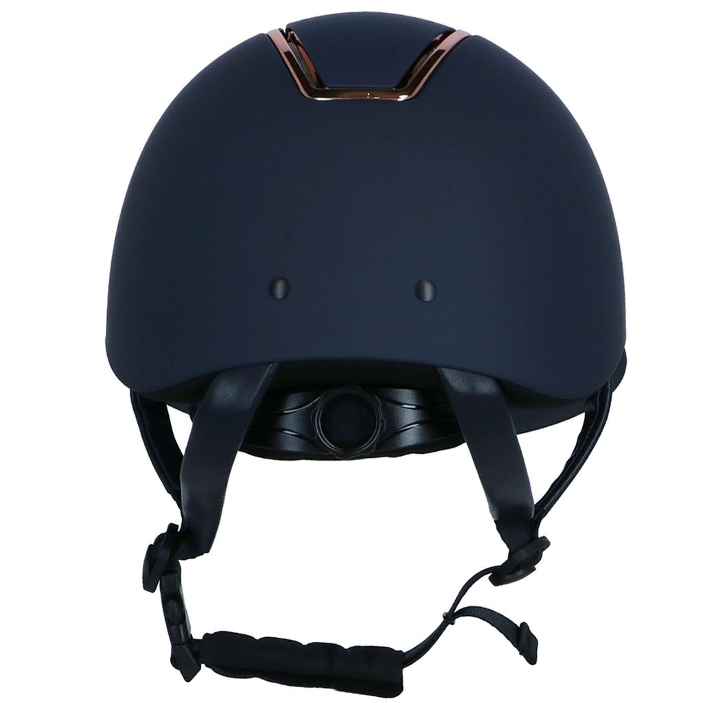 HKM Casco Lady Shield Azul oscuro/Oro rosa