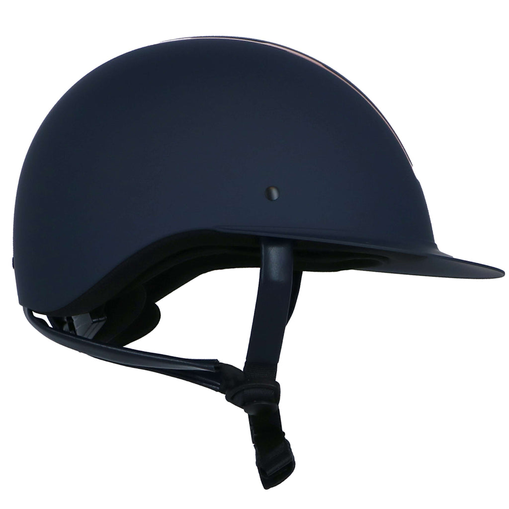 HKM Casco Lady Shield Azul oscuro/Oro rosa