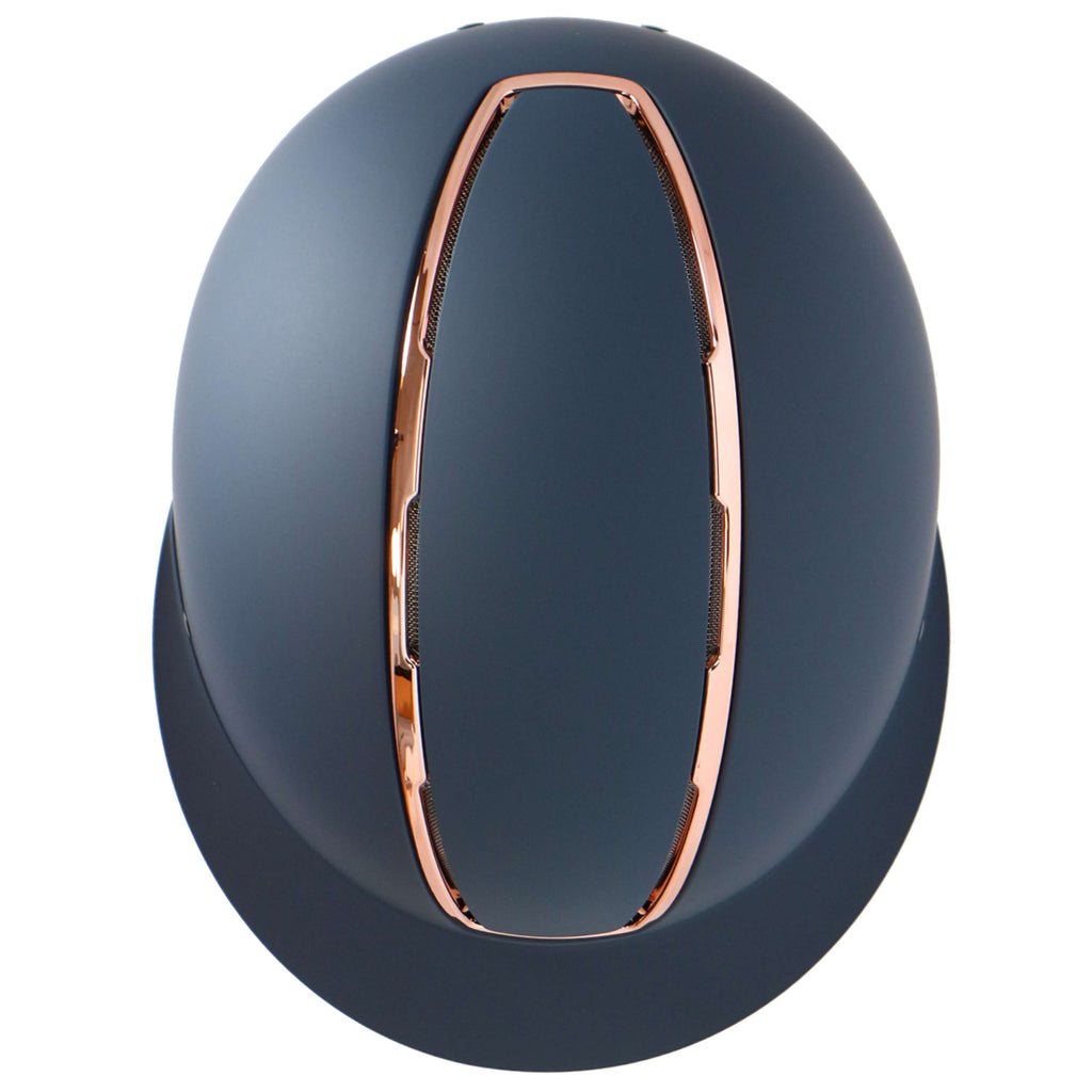 HKM Casco Lady Shield Azul oscuro/Oro rosa