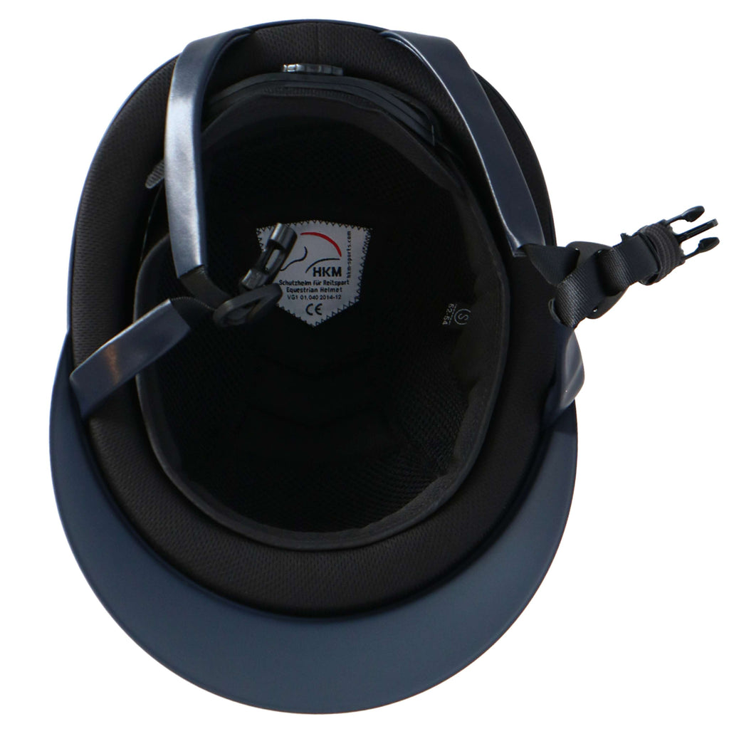 HKM Casco Lady Shield Azul oscuro/Plata
