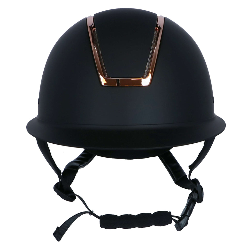HKM Casco Lady Shield Negro/Oro rosa