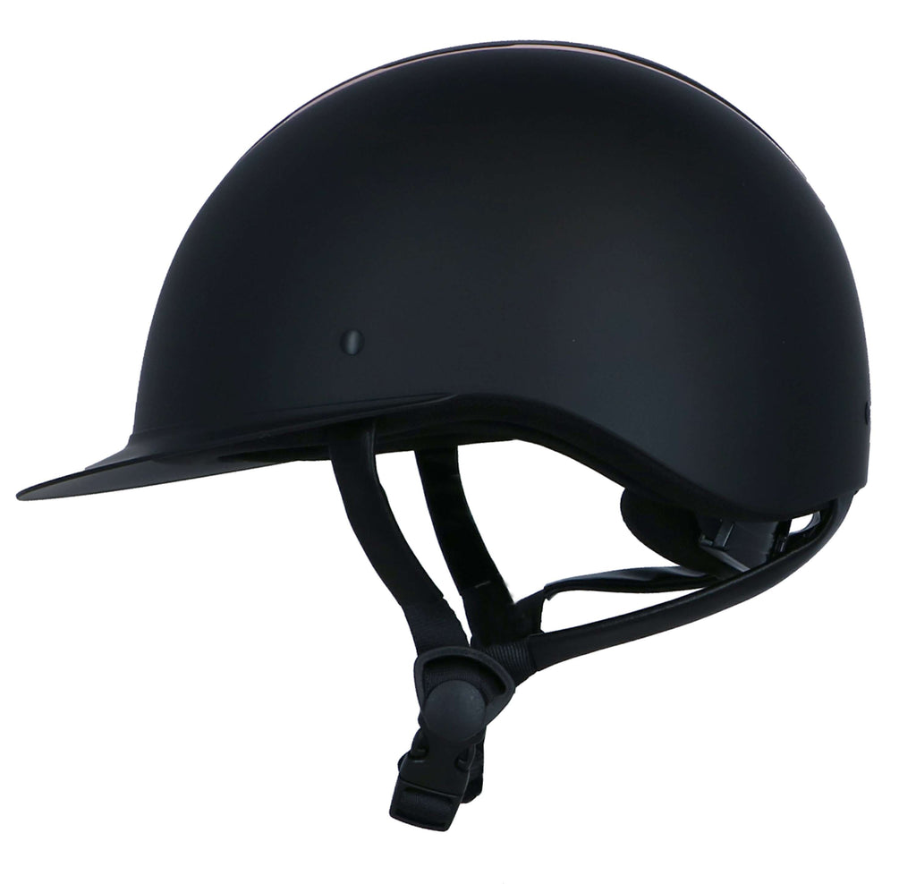 HKM Casco Lady Shield Negro/Oro rosa