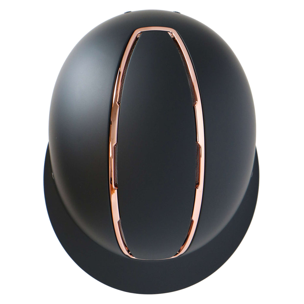 HKM Casco Lady Shield Negro/Oro rosa