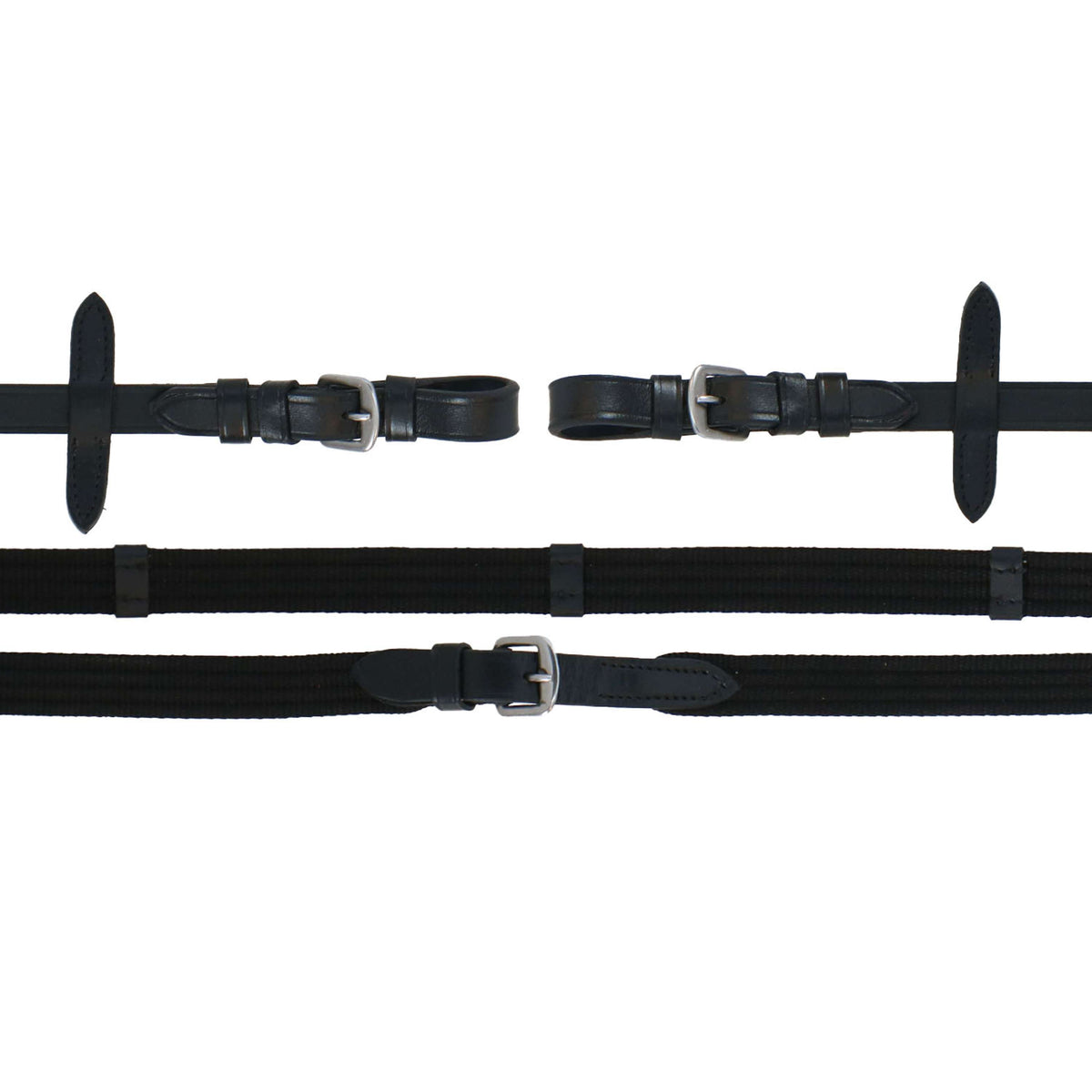 HKM Riendas Lea Cinta tejida Negro