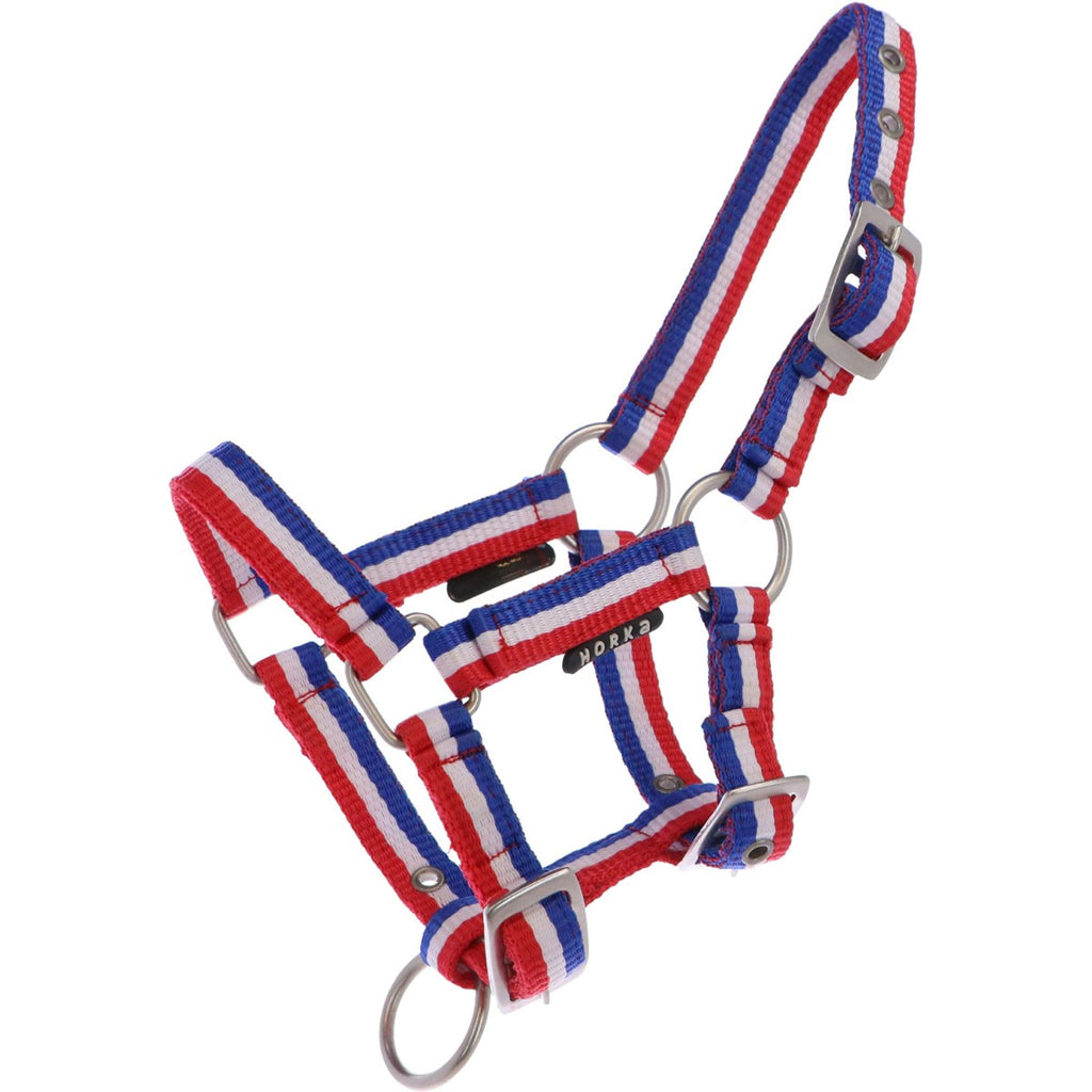 HORKA Cabestro Basic Potro Rojo/Blanco/Azul