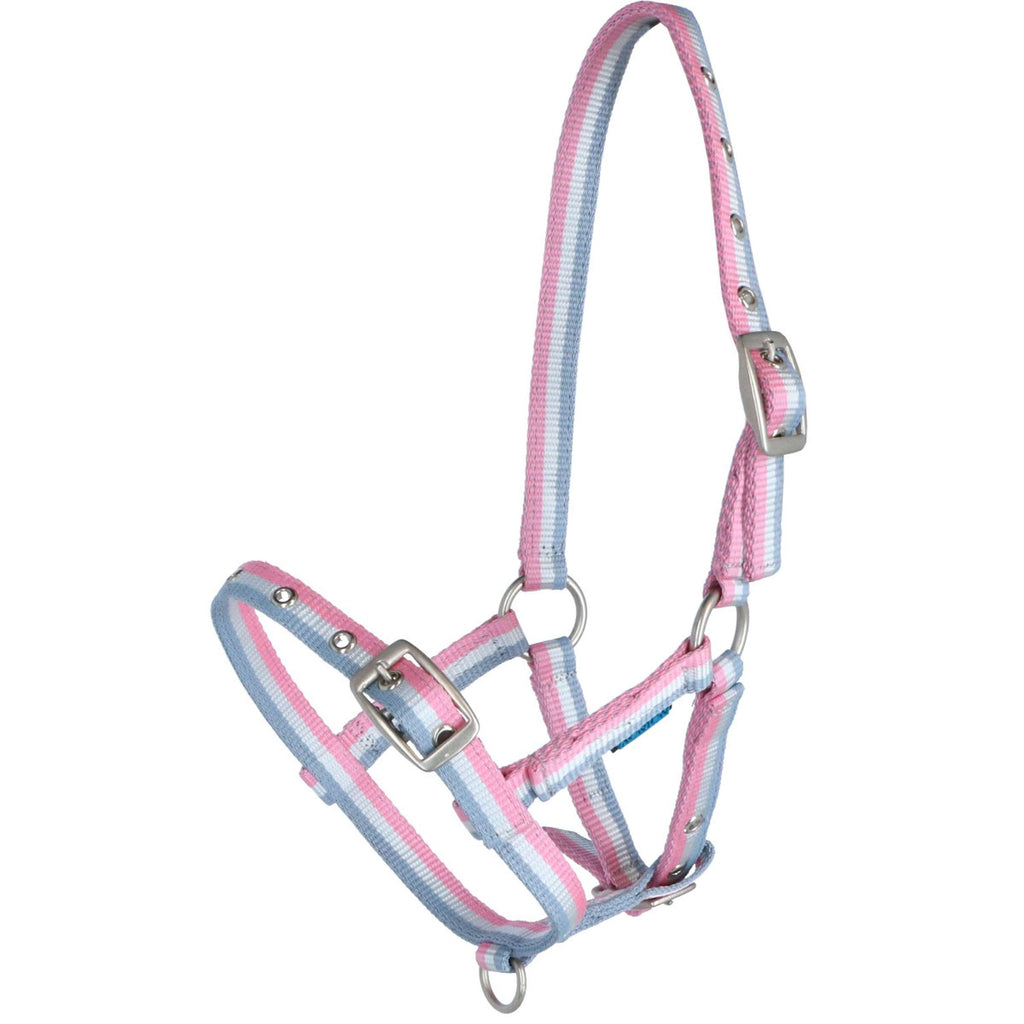 Norton Cabestro para Potro Ajustable Gris/Blanco/Rosa