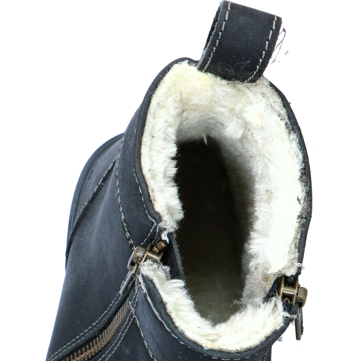 Norton Botines Zipper Invierno Negro