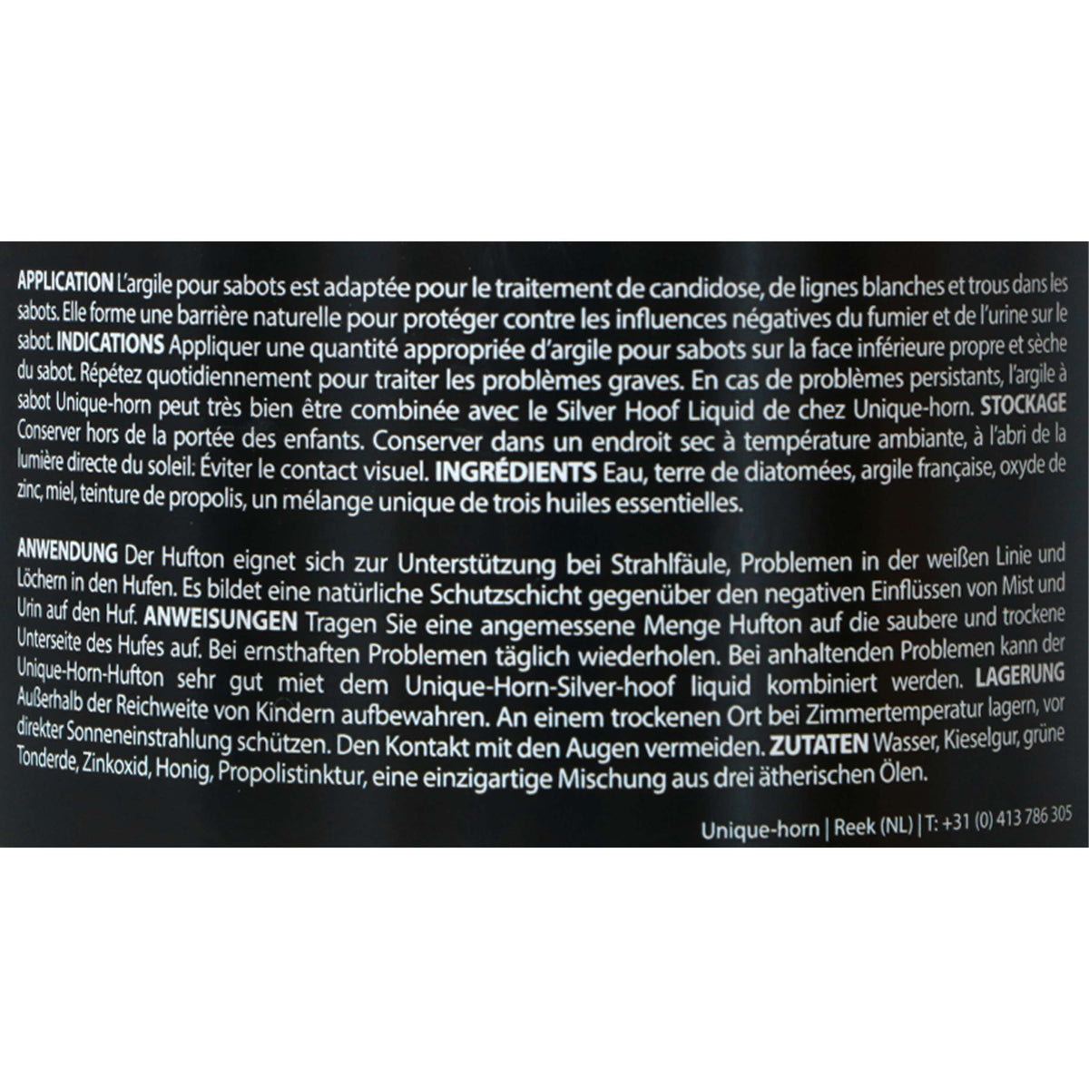 Unique-horn Jefe arcilla Hoof Care Natural