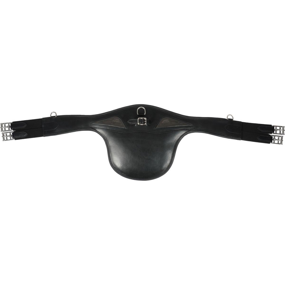 Equiline Cincha de Salto Cuero con Protección Negro