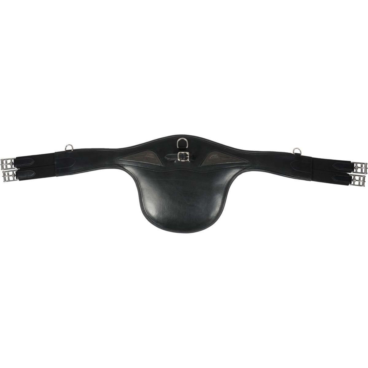 Equiline Cincha de Salto Cuero con Protección Negro