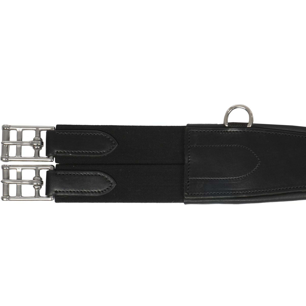 Equiline Cincha de Salto Cuero con Protección Negro
