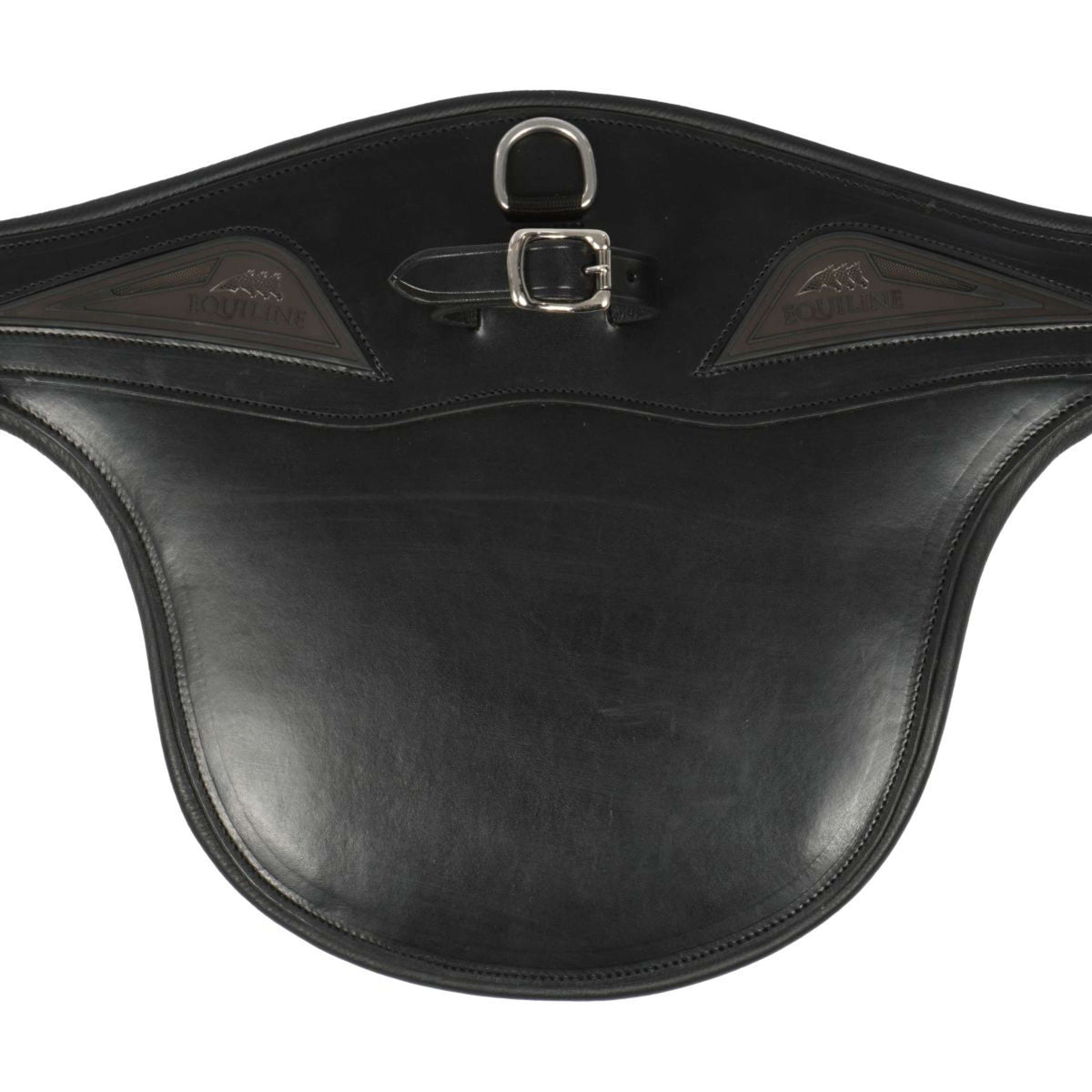 Equiline Cincha de Salto Cuero con Protección Negro