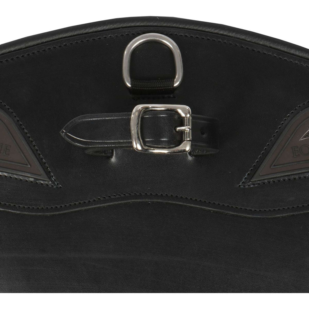 Equiline Cincha de Salto Cuero con Protección Negro