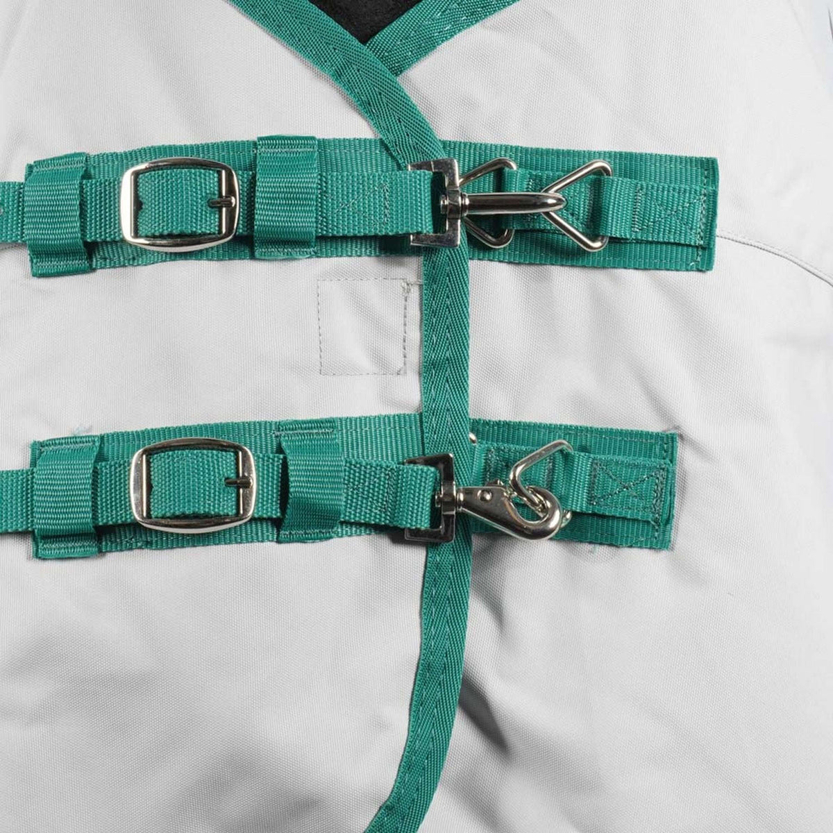 Weatherbeeta Manta Impermeable Green-Tec 900D Combo Neck Lite Plus Gris Claro/Bottle Green