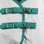 Weatherbeeta Manta Impermeable Green-Tec 900D Combo Neck Lite Plus Gris Claro/Bottle Green
