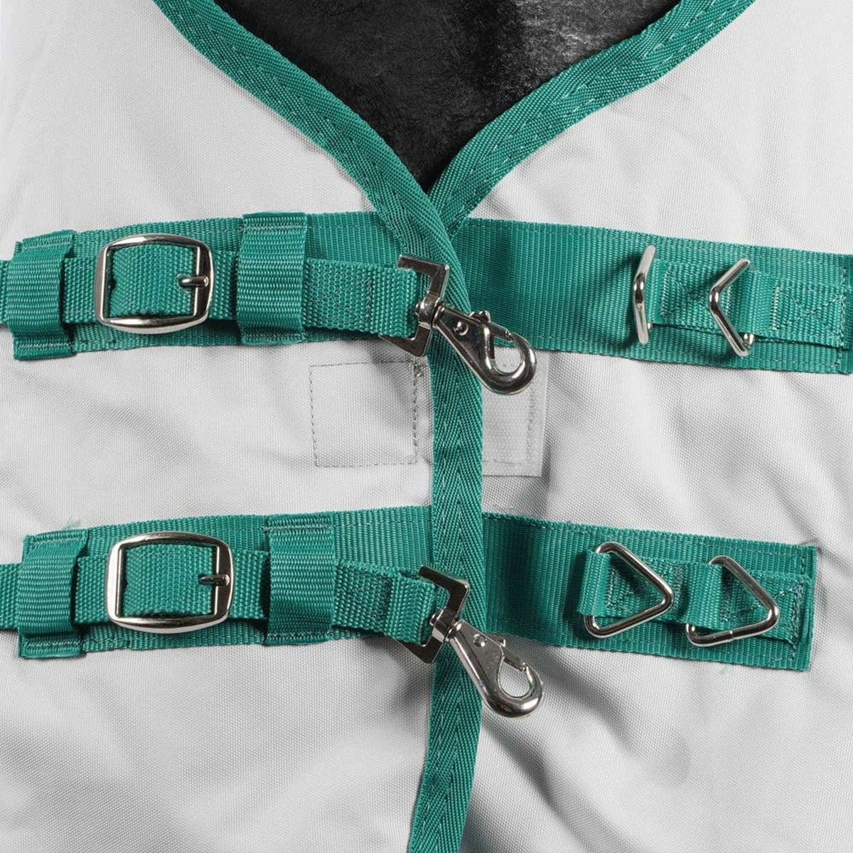 Weatherbeeta Manta Impermeable Green-Tec 900D Combo Neck Lite Plus Gris Claro/Bottle Green