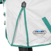 Weatherbeeta Manta Impermeable Green-Tec 900D Combo Neck Lite Plus Gris Claro/Bottle Green