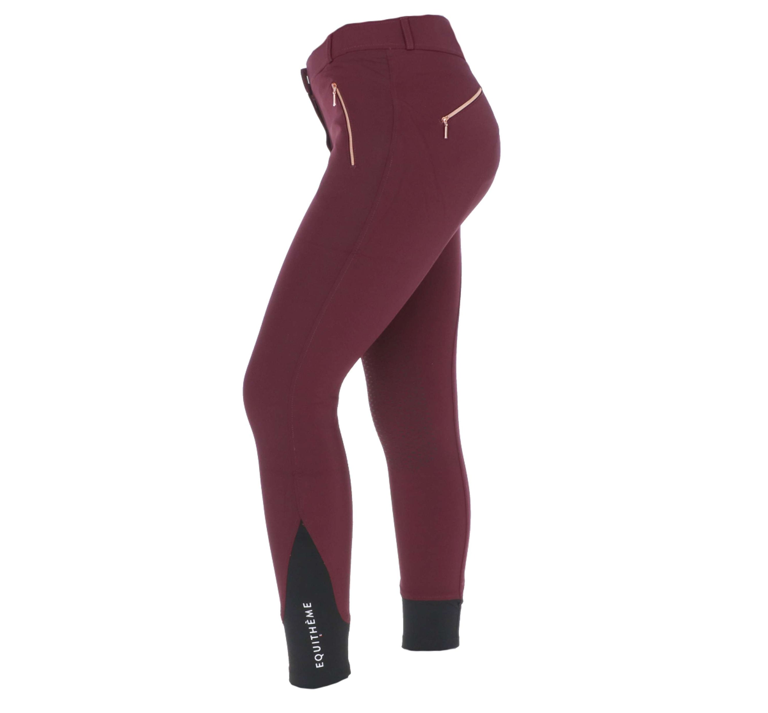 EQUITHÈME Pantalón de Equitación Kenya Ciruela
