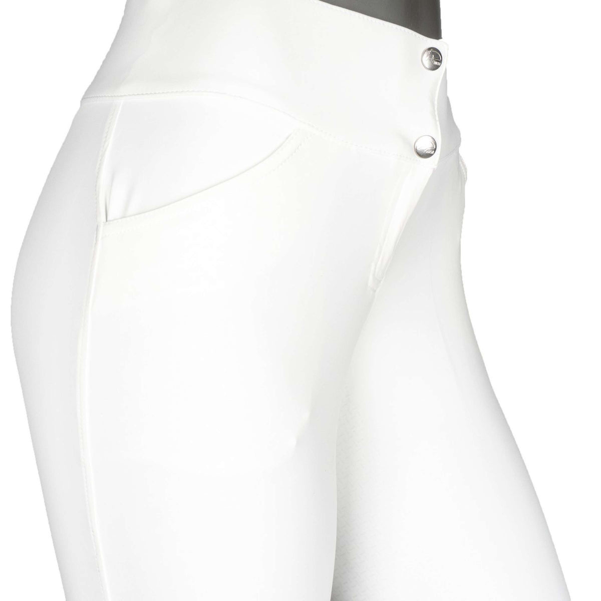 HKM Pantalón de Equitación Lara Asiento de Silicona Blanco