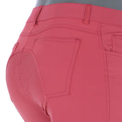 HKM Pantalón de Equitación Sunshine Asiento de Silicona Rojo