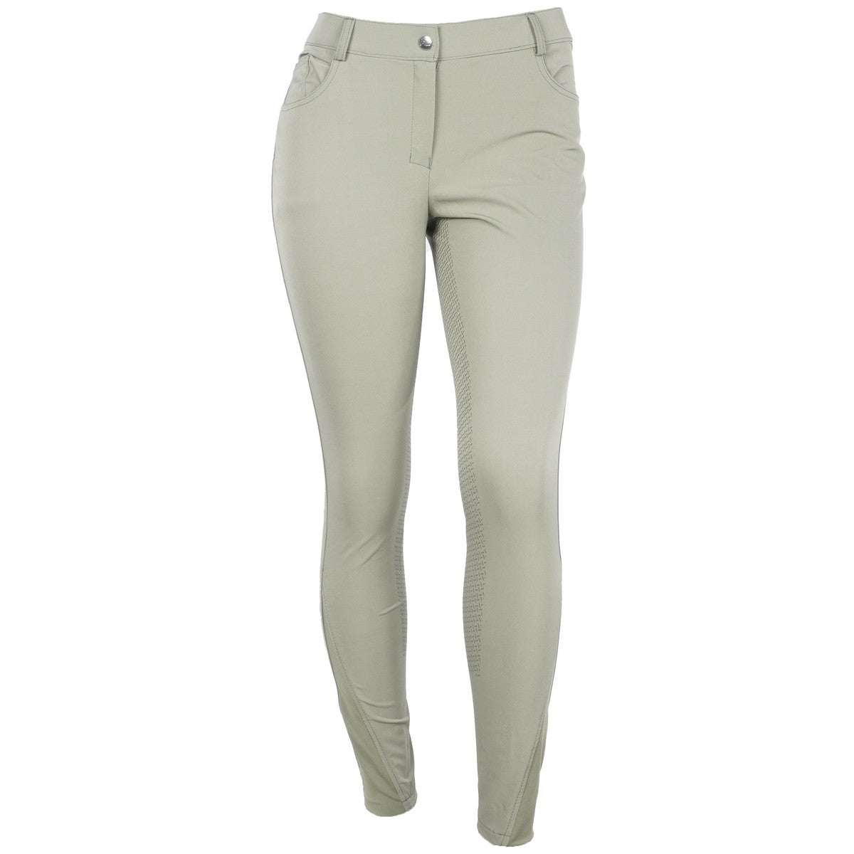 HKM Pantalón de Equitación Sunshine Asiento de Silicona Grisverde