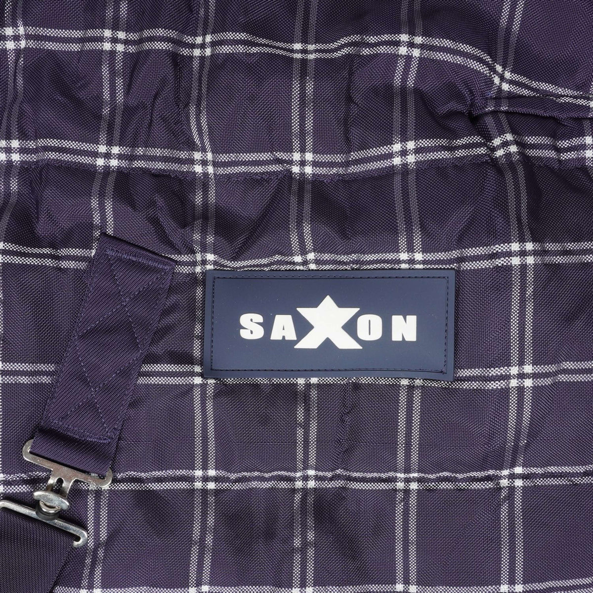 Weatherbeeta Alfombra Saxon 1200D PP Stable Standard Neck Medium A cuadros marino