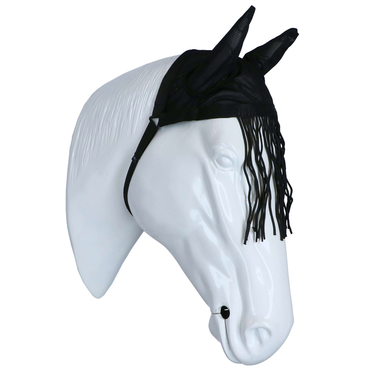 Weatherbeeta Frontal Anti-Moscas Saxon con Orejas Negro