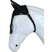 Weatherbeeta Frontal Anti-Moscas Saxon con Orejas Negro