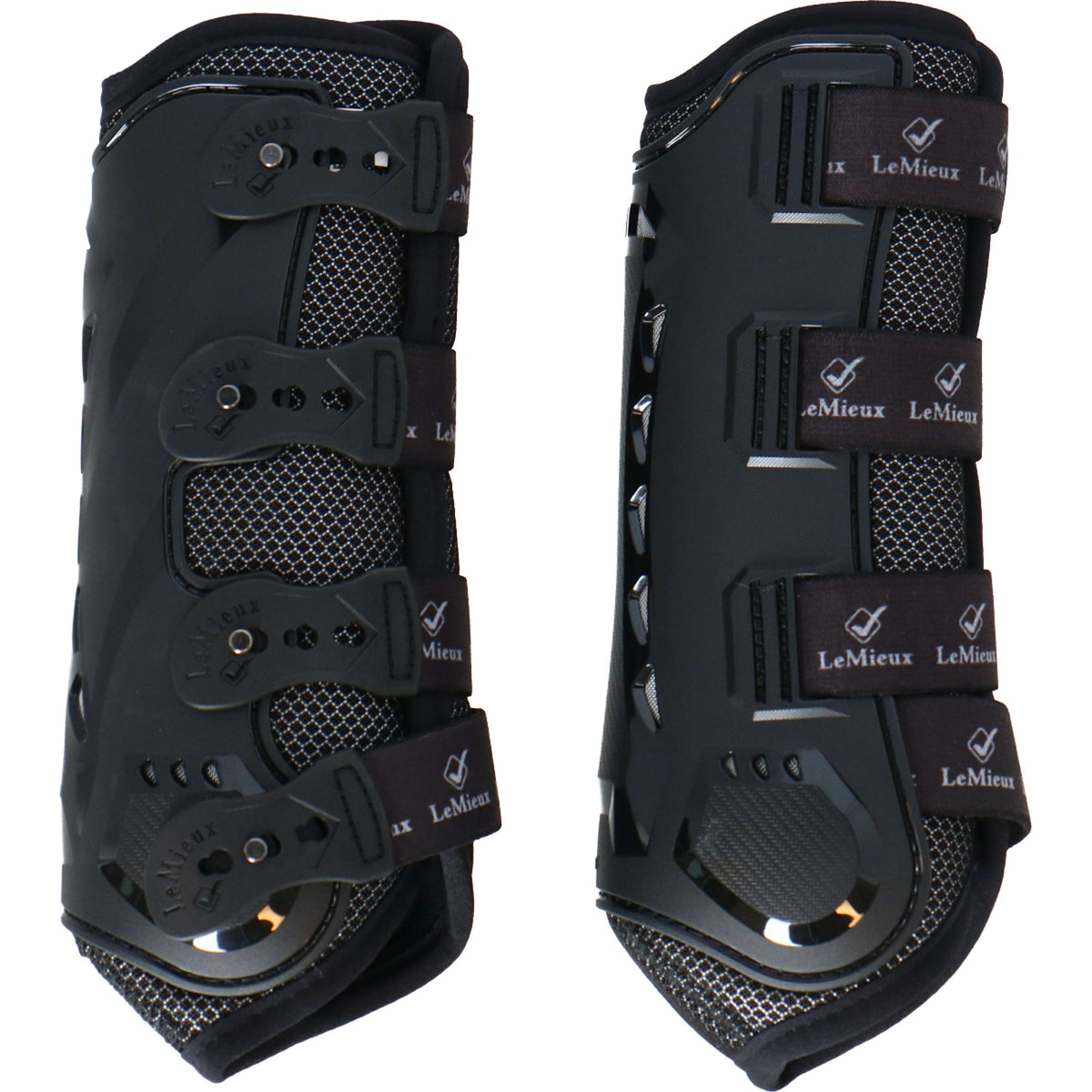 LeMieux Protectores de piernas Snug Boots Ultramesh Negro