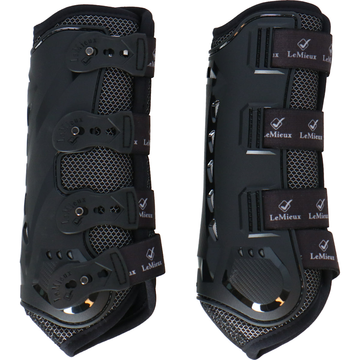 LeMieux Protectores de piernas Snug Boots Ultramesh Negro