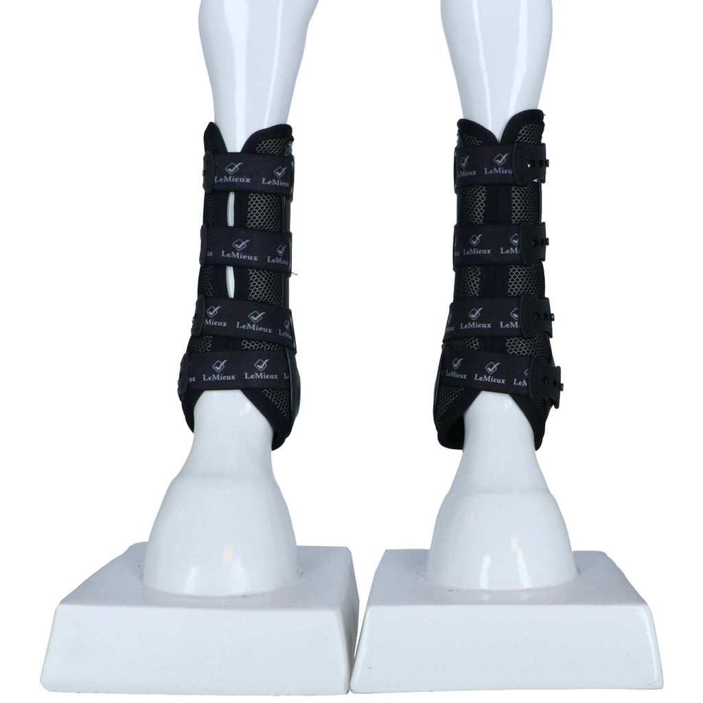 LeMieux Protectores de piernas Snug Boots Ultramesh Negro