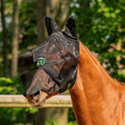Agradi Horse Máscara para Moscas Fine Mesh con Orejas y Nariz Negro