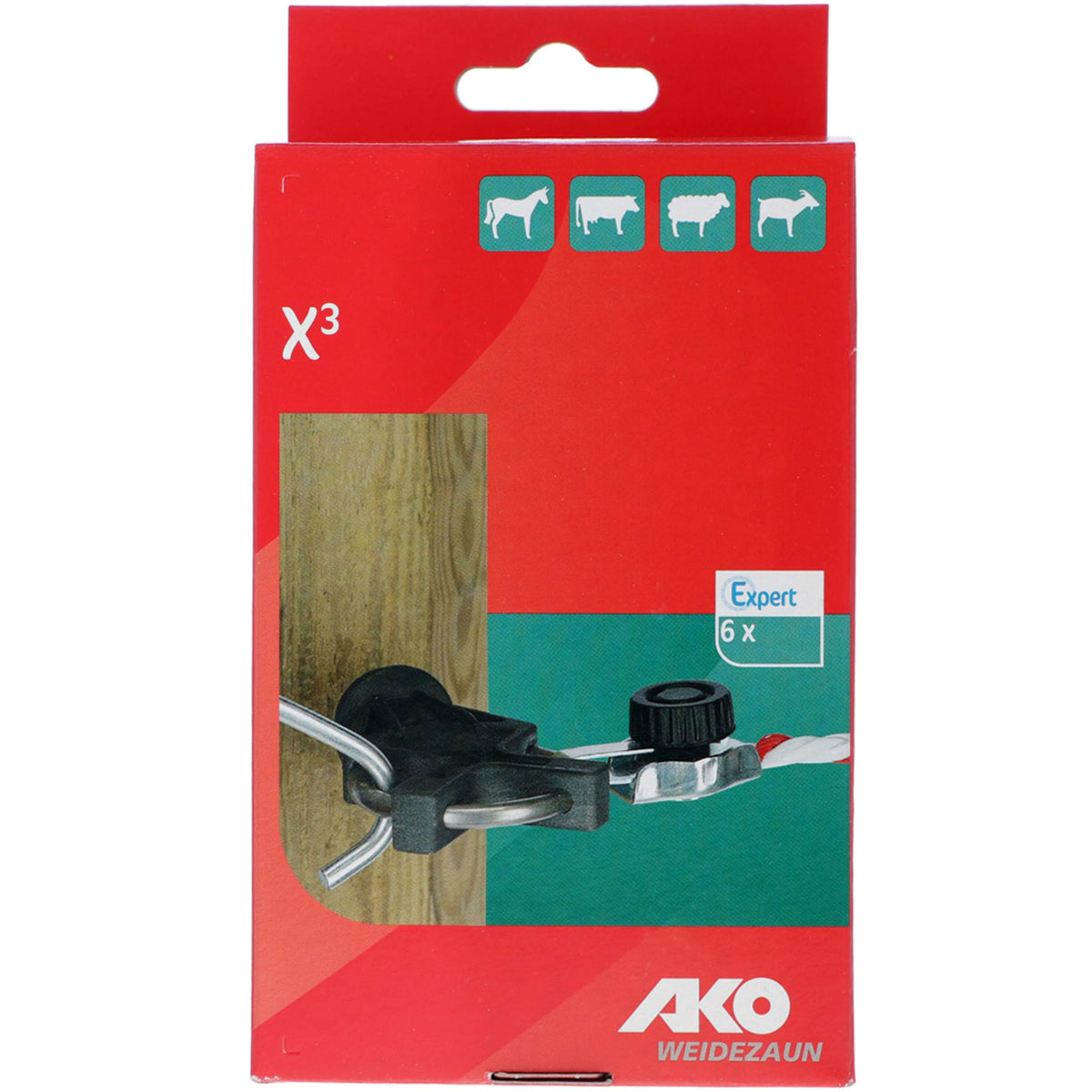 Kerbl Aislador de Puerta X³ Ampolla Galvanizada Negro