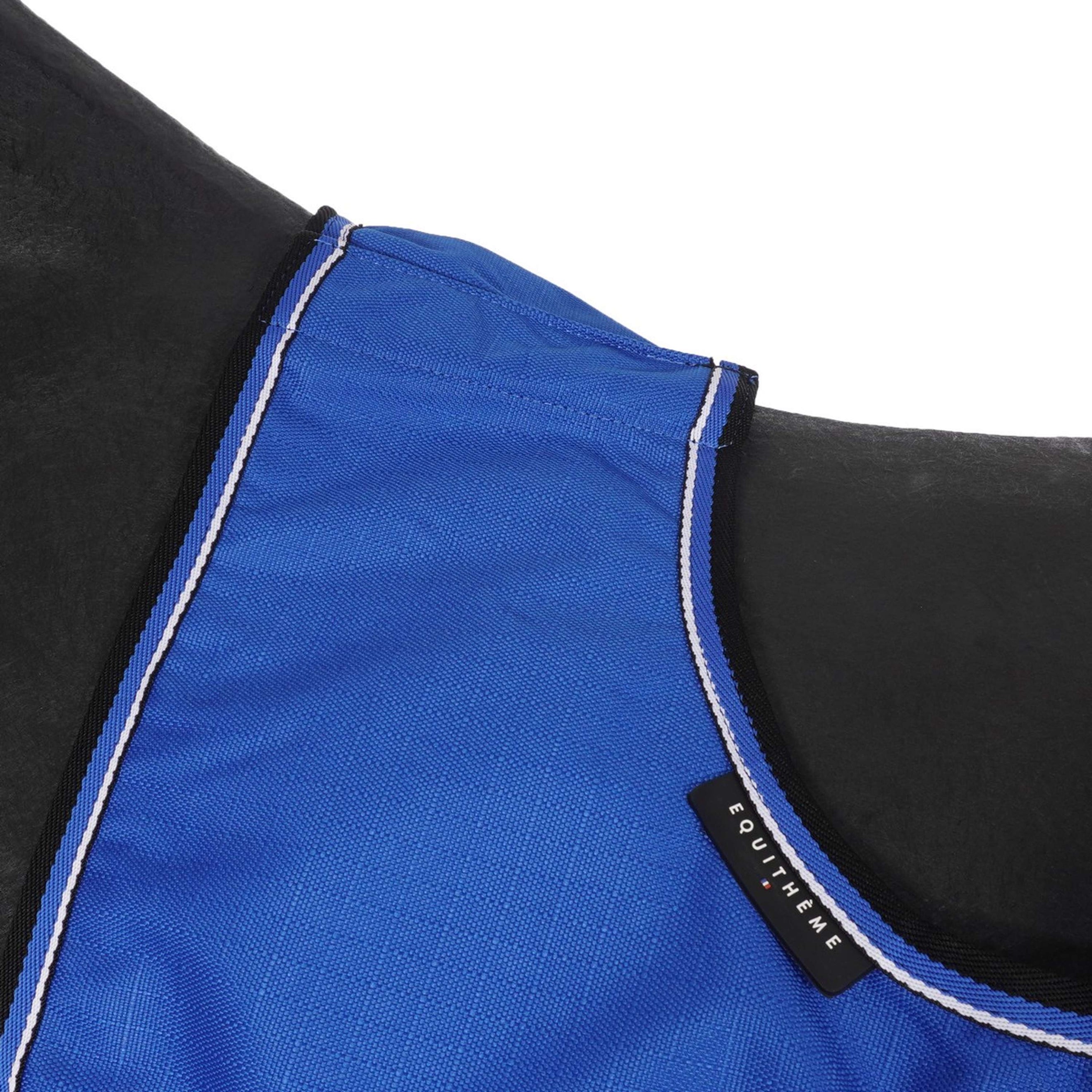 EQUITHÈME Manta de ejercicio Tyrex 1200D Fleece Azul/Negro EQUITHÈME Manta de ejercicio Tyrex 1200D Fleece Azul/Negro