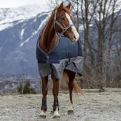 EQUITHÈME Manta Impermeable Tyrex 600D 50g Marino/Gris Puntos