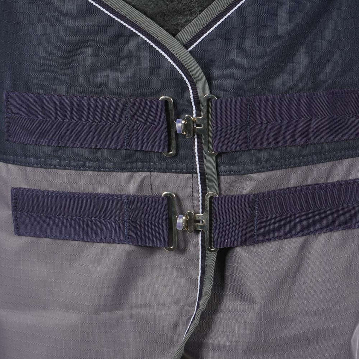 EQUITHÈME Manta Impermeable Tyrex 600D 50g Marino/Gris Puntos