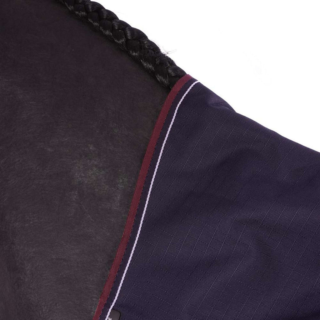 EQUITHÈME Alfombra de Exterior Tyrex 1200D 0g con Media Cuello Navy/Bordeaux