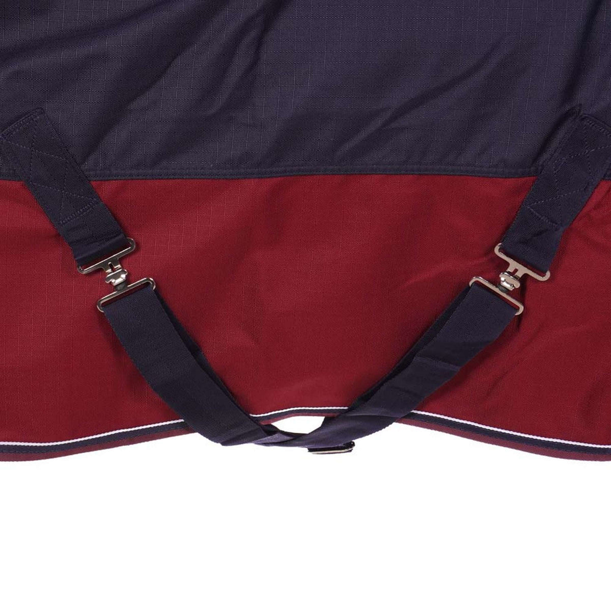 EQUITHÈME Alfombra de Exterior Tyrex 1200D 350g con cuello Navy/Bordeaux