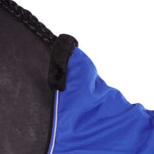 EQUITHÈME Alfombra de Exterior Tyrex 1200D Aisance 50g con Media Cuello Azul/Negro