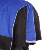 EQUITHÈME Alfombra de Exterior Tyrex 1200D Aisance 50g con Media Cuello Azul/Negro